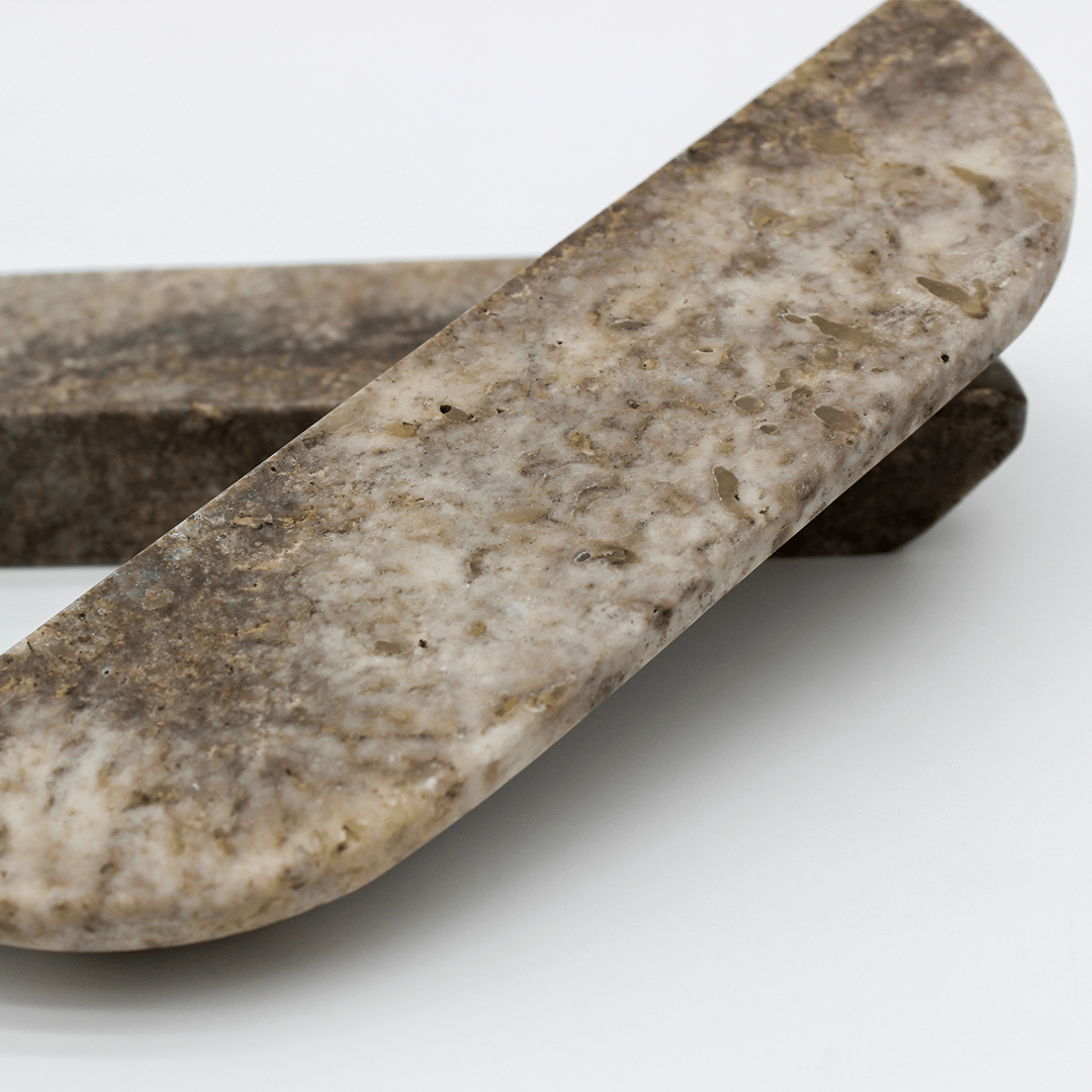 Stone Cabinet Pull in Silver Travertine | Zephra