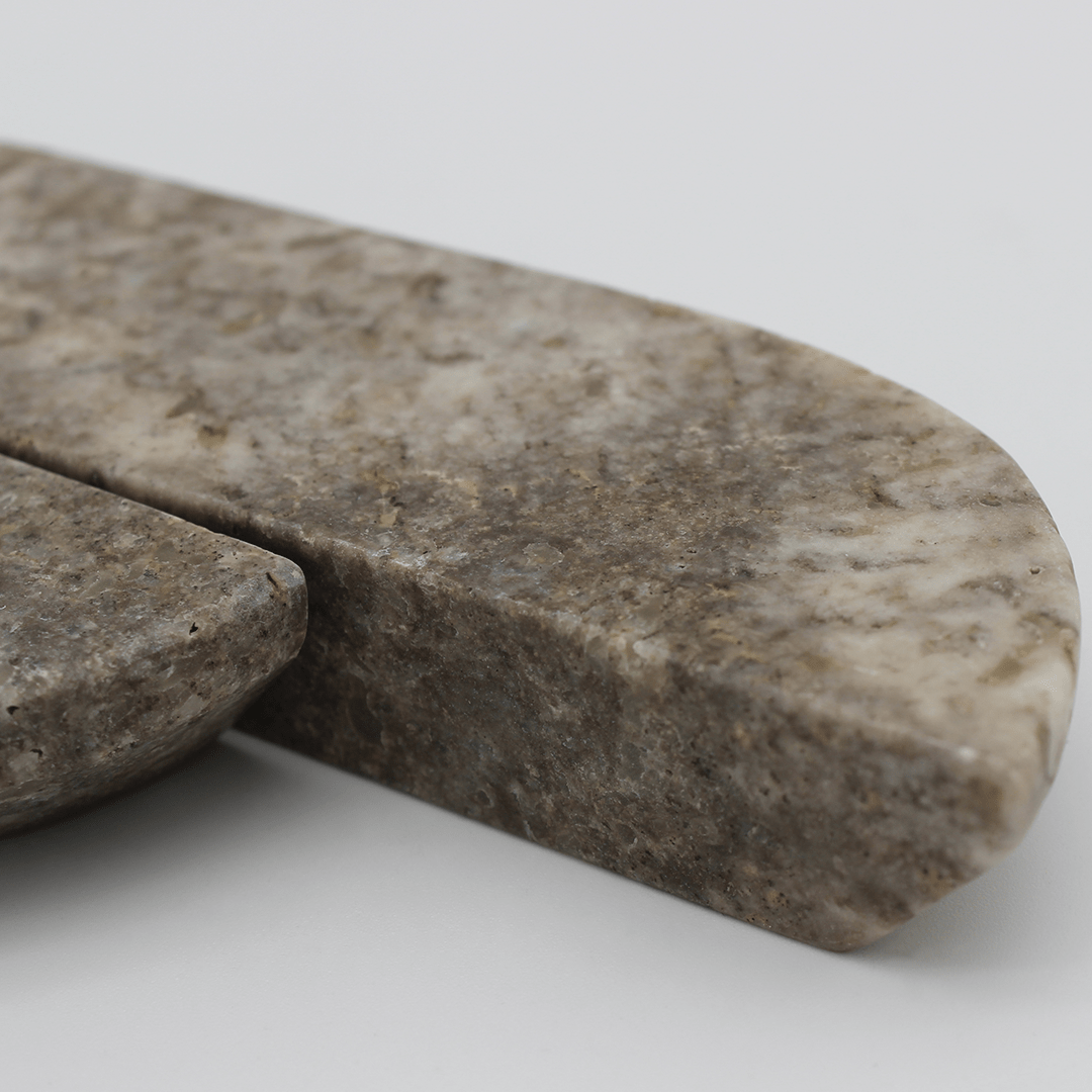 Stone Cabinet Pull in Silver Travertine | Zephra