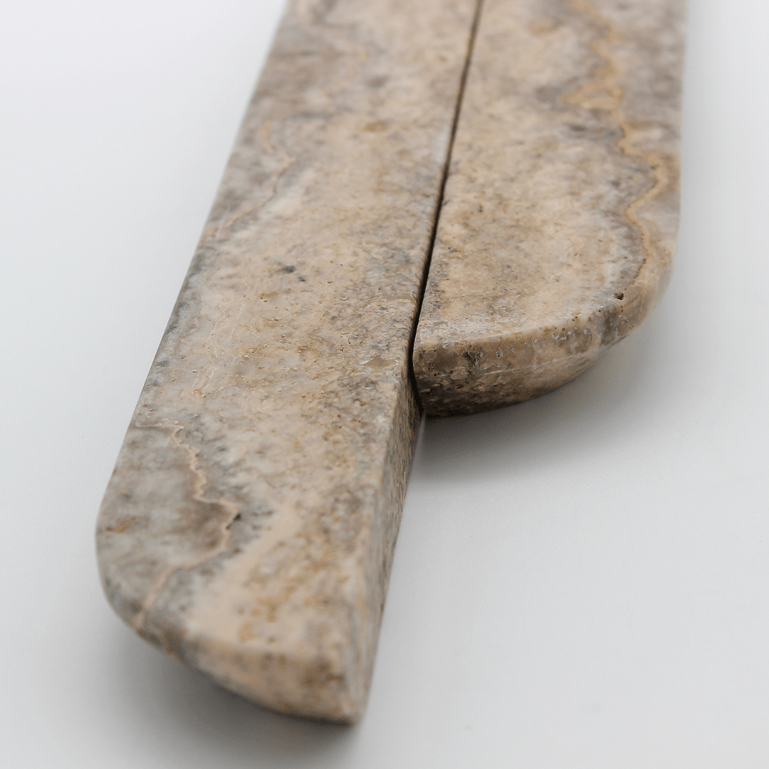 Stone Cabinet Pull in Silver Travertine | Zephra