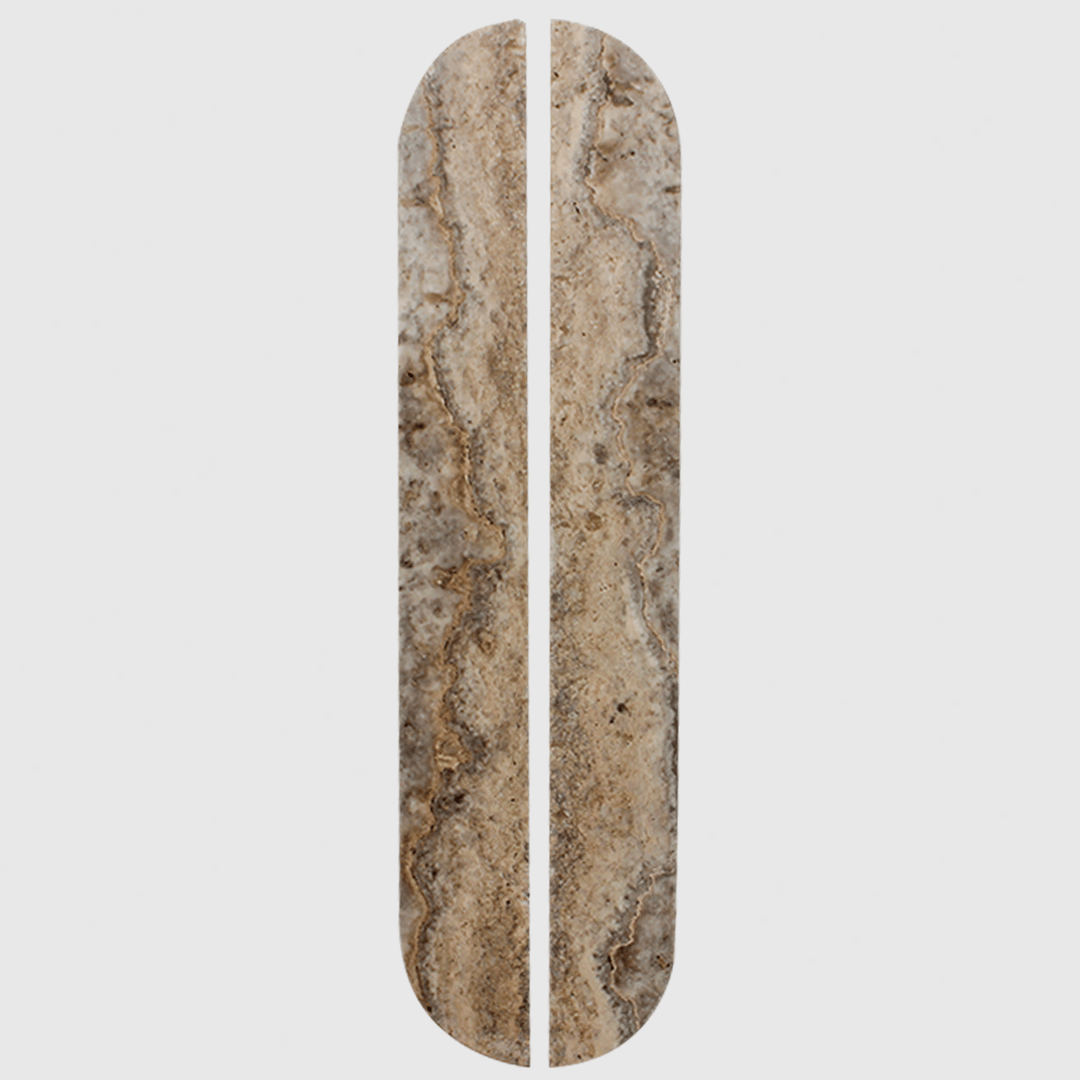 Stone Cabinet Pull in Silver Travertine | Zephra