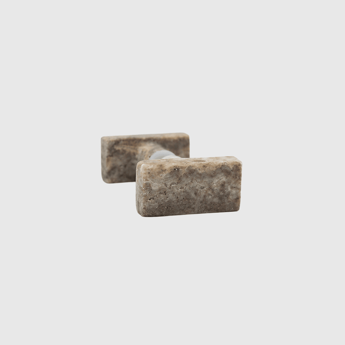 Stone Rectangular Shower Screen Knob in Silver Travertine | Zephra #Finish_Silver Travertine