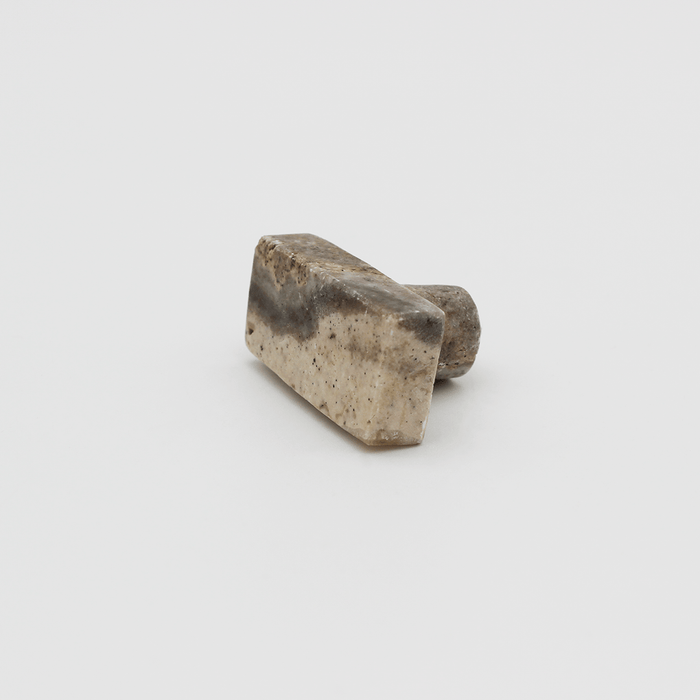 Stone Rectangular Cabinet Knob in Silver Travertine | Zephra #Finish_Silver Travertine