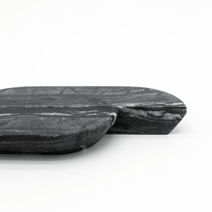 Stone Cabinet Pull in Silver Wave Marble | Zephra #Finish_Silver Wave Marble