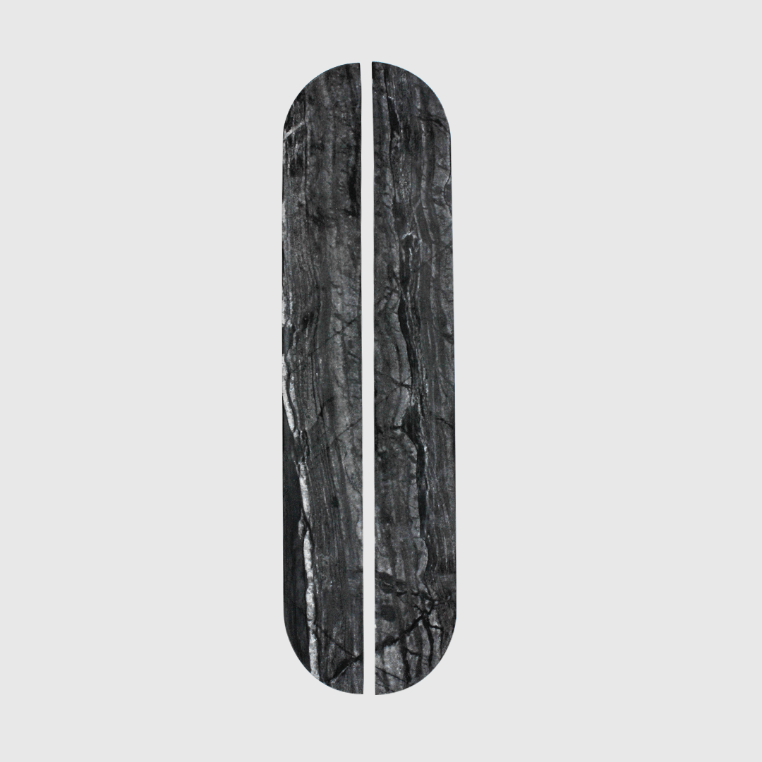 Stone Cabinet Pull in Silver Wave Marble | Zephra