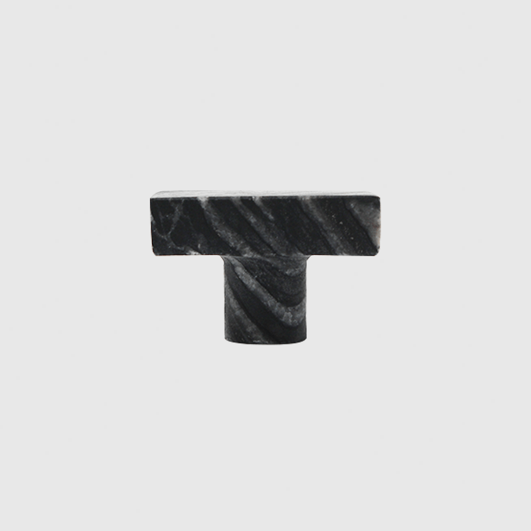 Silver Wave Marble - Stone Rectangular Cabinet Knob