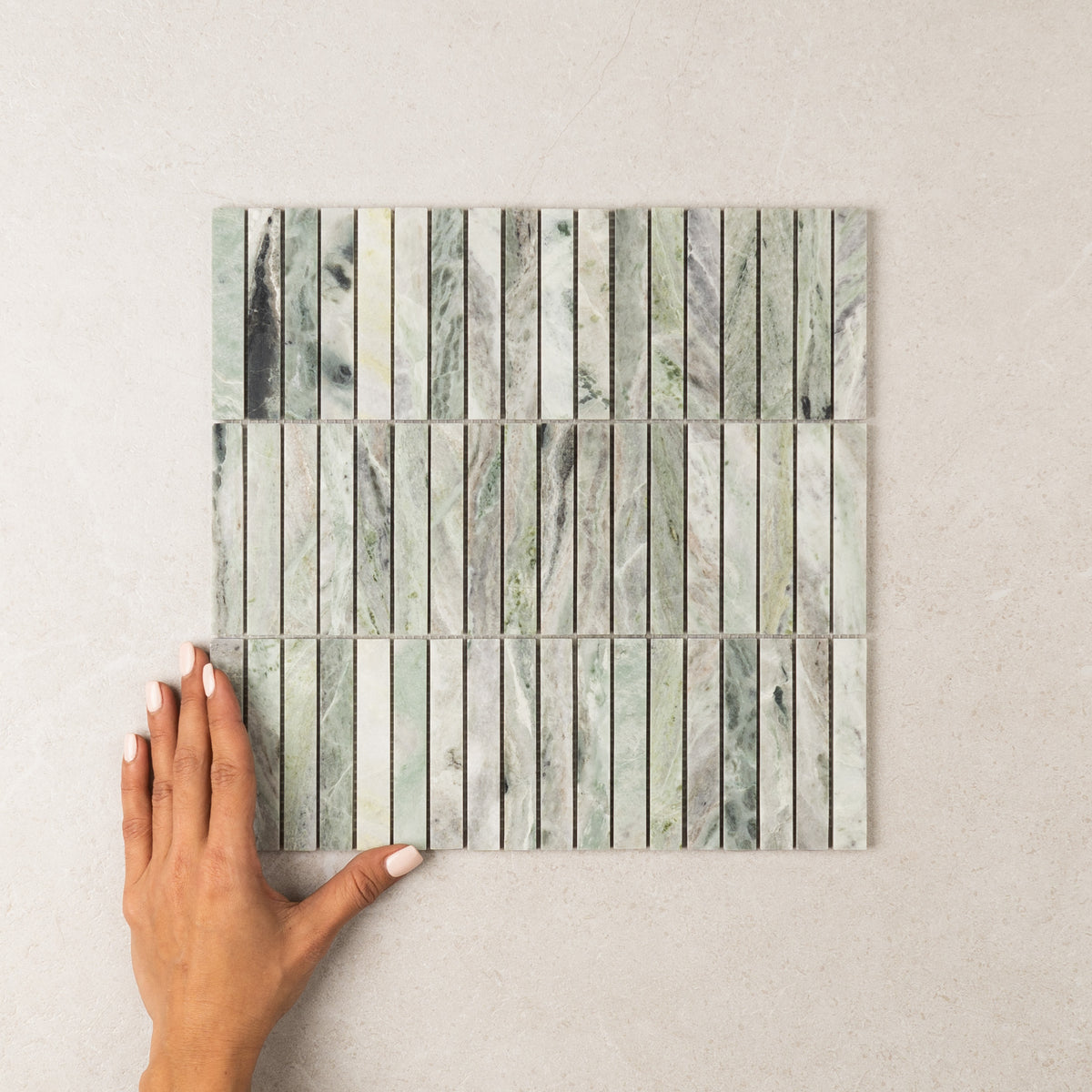 Stack Amazonica Green Marble Mosaic – Honed finish