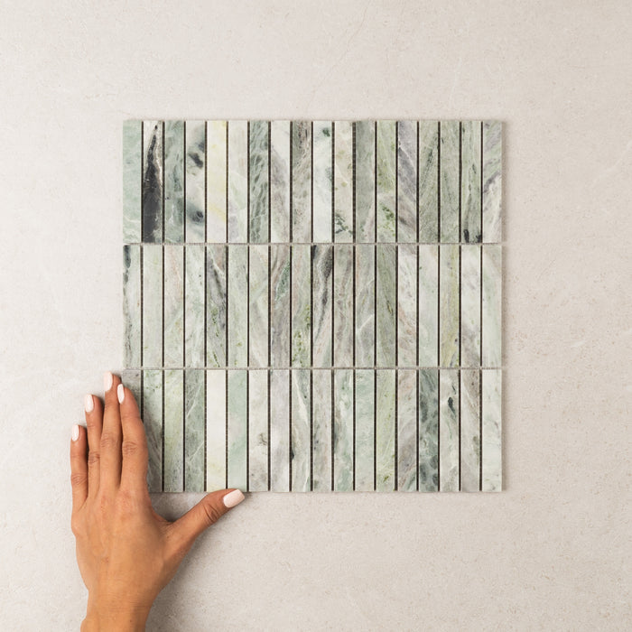 Stack Amazonica Green Marble Mosaic – Honed finish