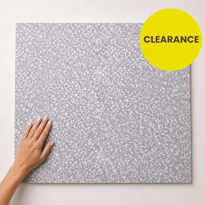 Terrazzo Natural Stone Tile 600x600, blue terrazzo, clearance