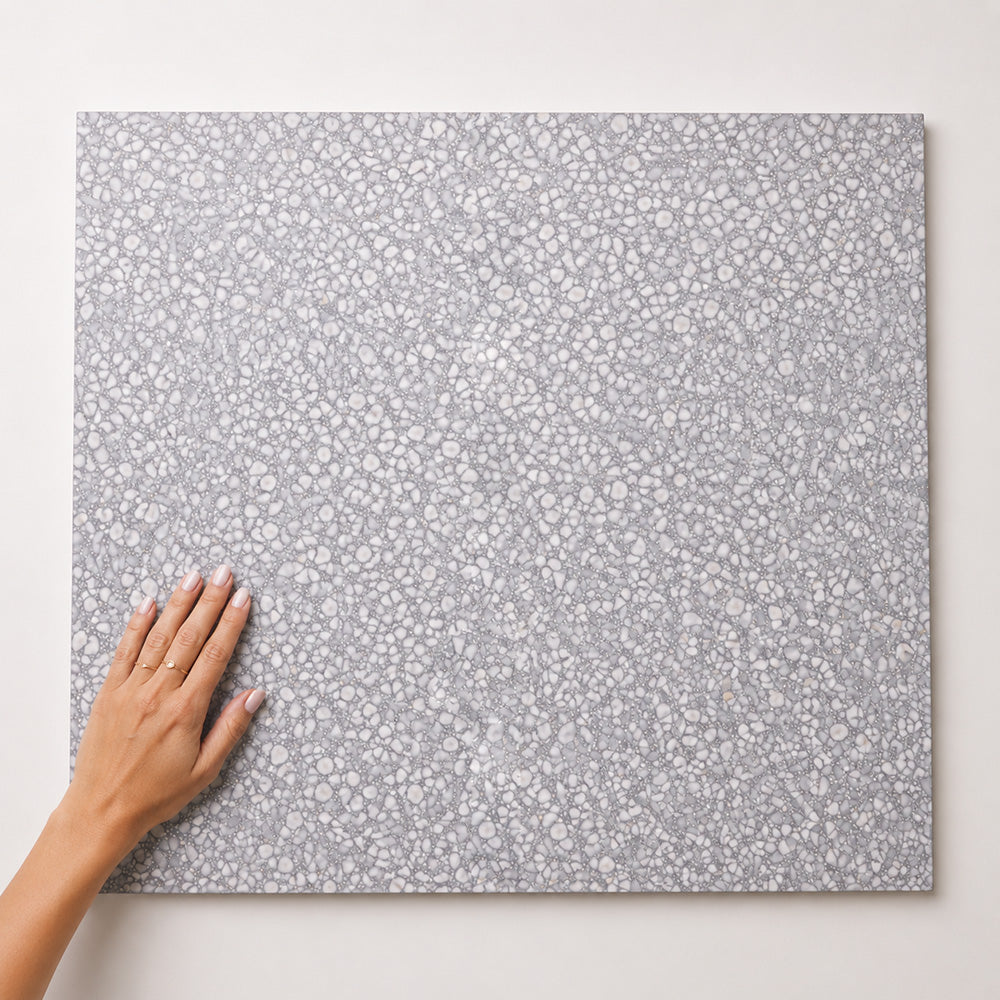 Terrazzo Natural Stone Tile 600x600, blue terrazzo