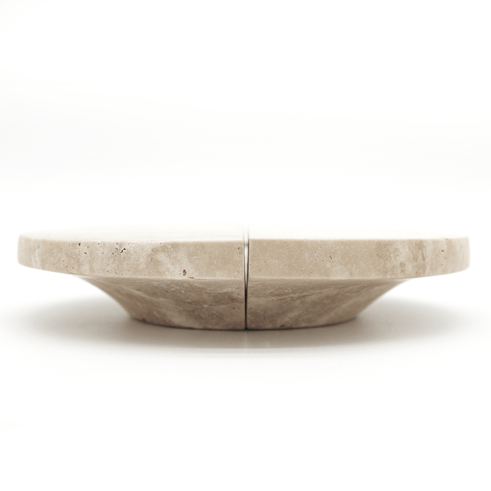 Stone Circular Cabinet Pull in Travertine | Zephra #Finish_Travertine