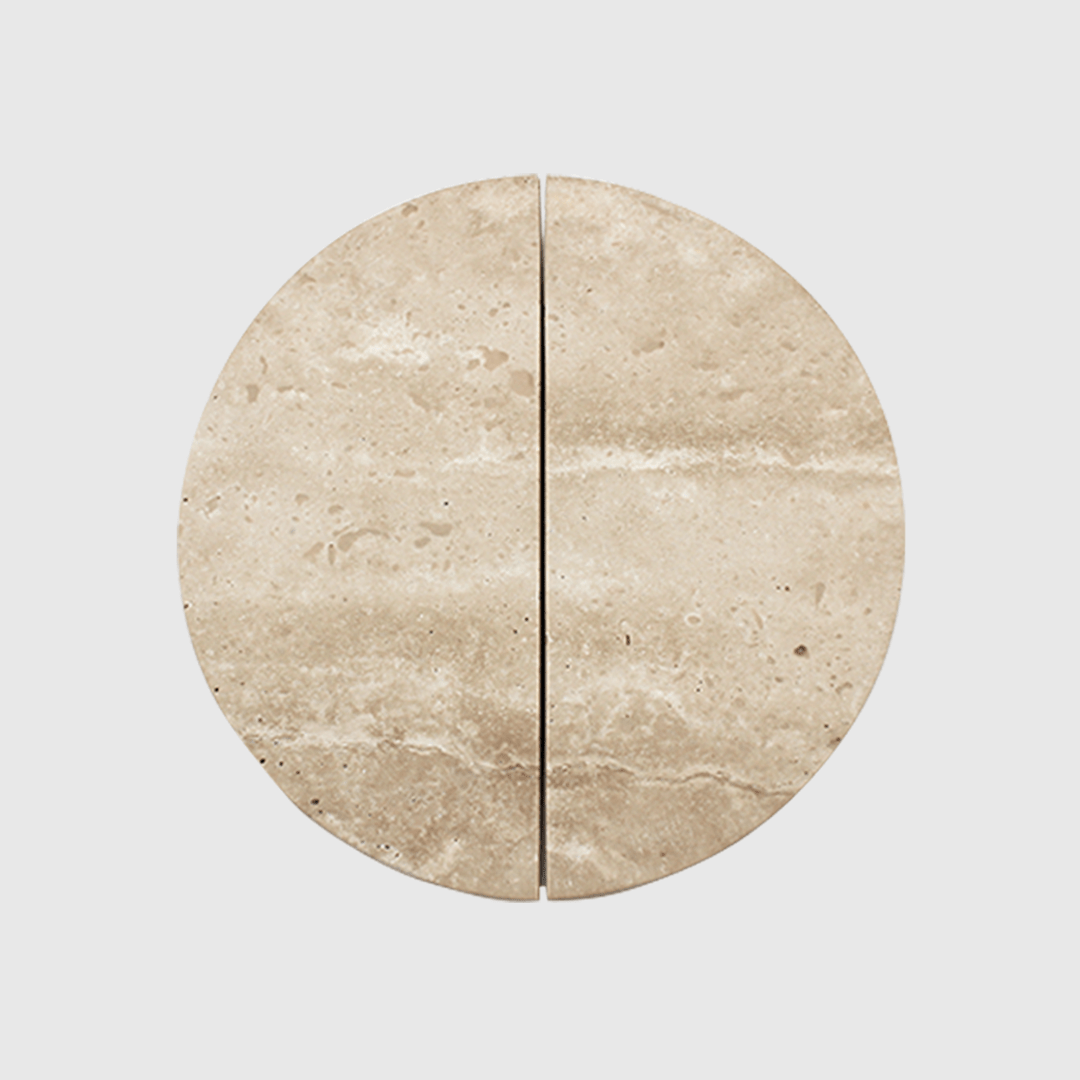 Travertine - Stone Circular Cabinet Pull