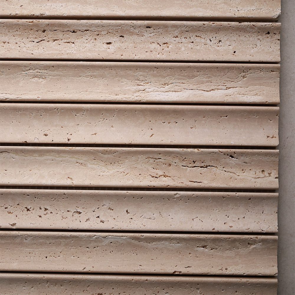Travertine Concave Kit Kat Mosaic | Honed Natural Stone