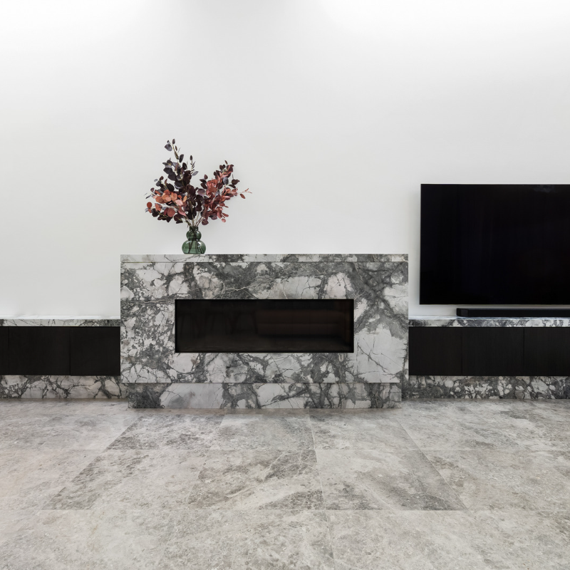 Tundra Grey Honed Marble Indoor Floor and Wall Tile