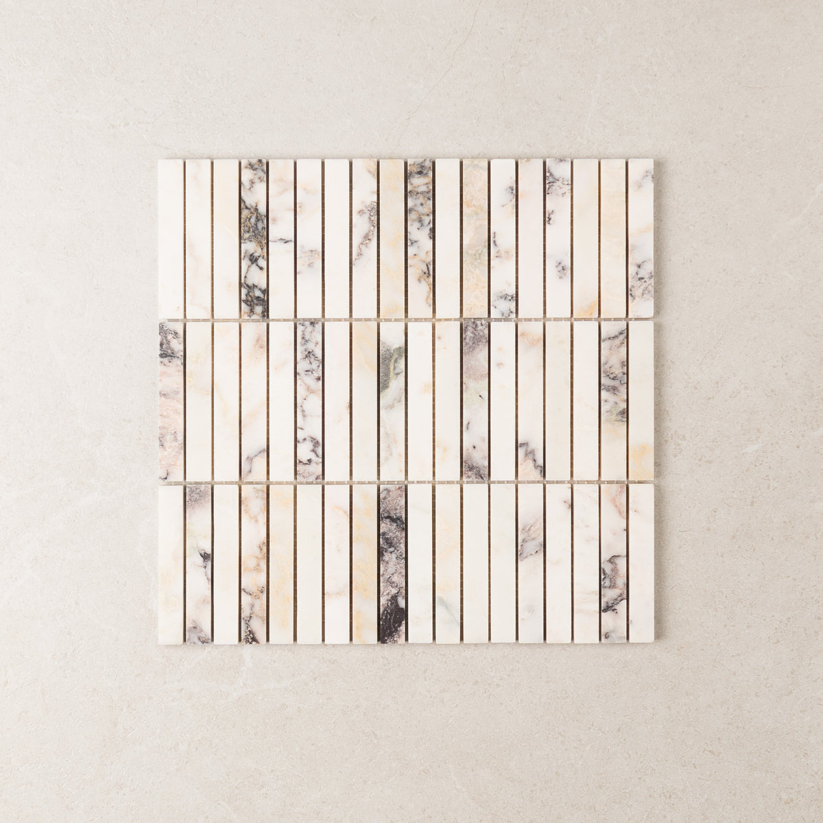 Viola Stack Marble Mosaic | Honed Natural Stone