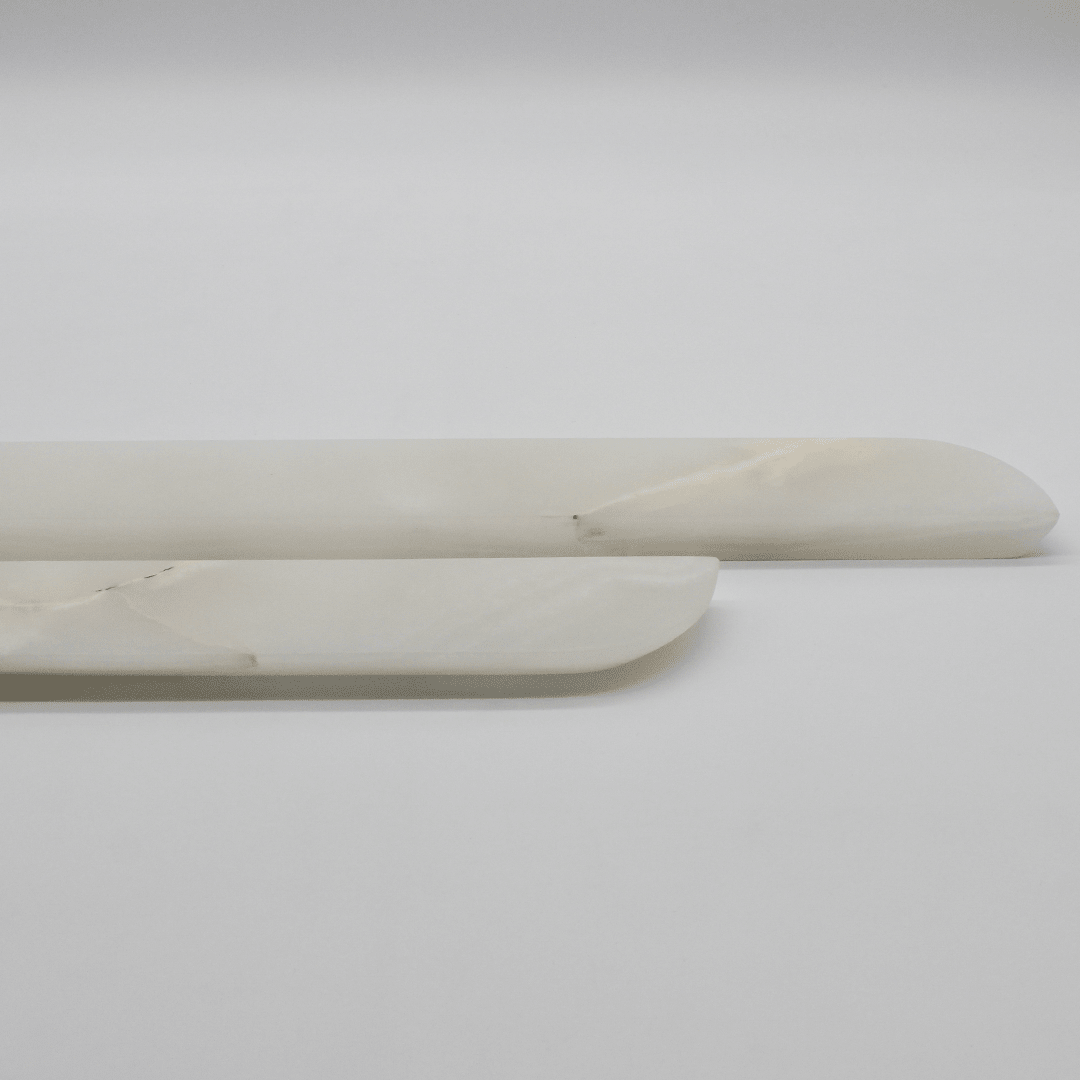 Stone Cabinet Pull in White Onyx | Zephra