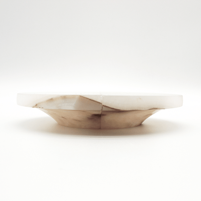 Stone Circular Cabinet Pull in White Onyx | Zephra #Finish_White Onyx