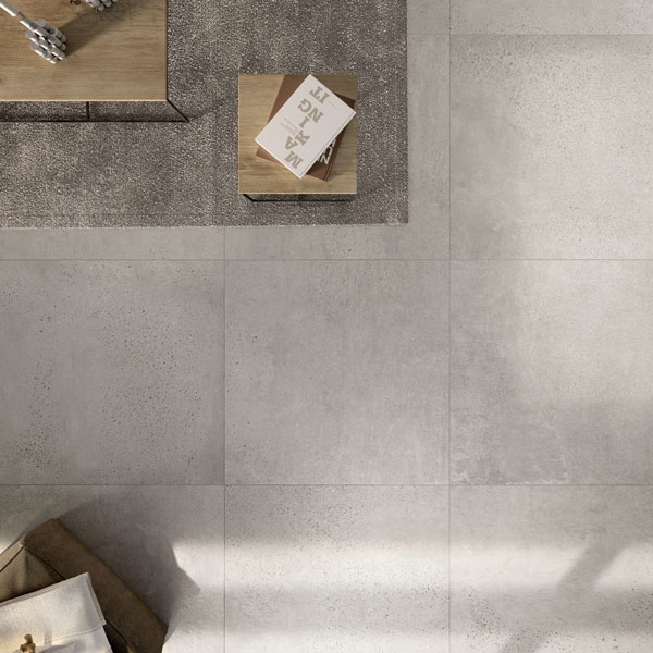 Downtown Ash concrete look tile